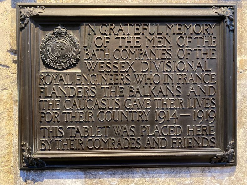 War Memorials at Bath Abbey